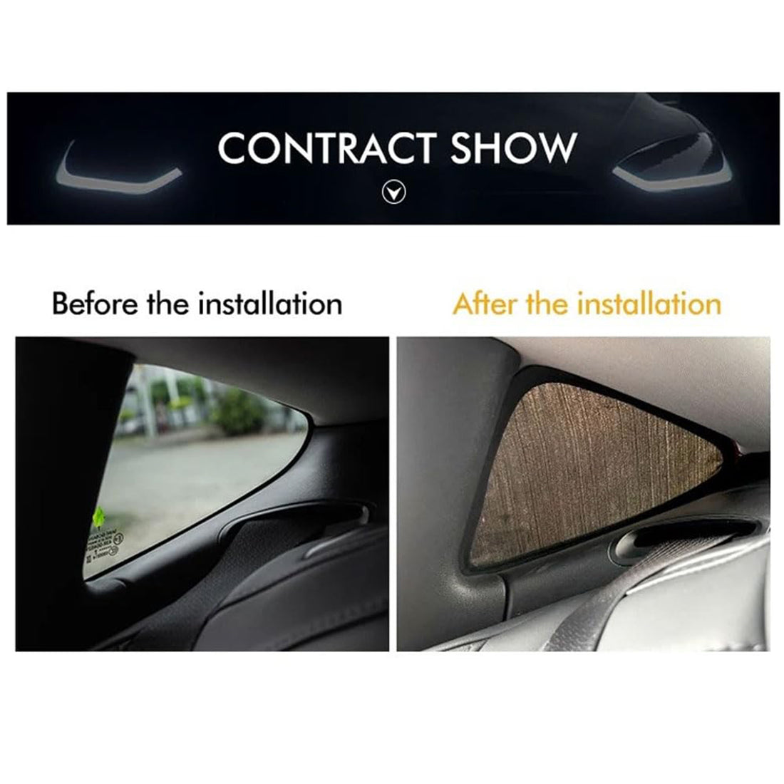 Tespart - Triangle Side Window Shades for Tesla Model 3