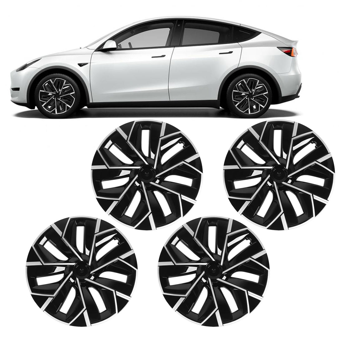 Tespart- 19' Trinan Wheel Covers for Tesla Model Y（4PCS)