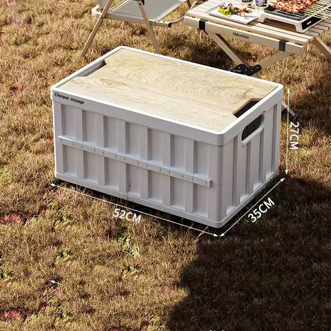 Tespart - Trunk Storage Box Camping Folding Vault Cargo Bins for Cybertruck