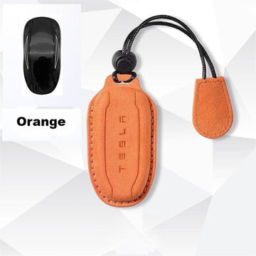 Tespart - Tumbled leather key bag for Tesla
