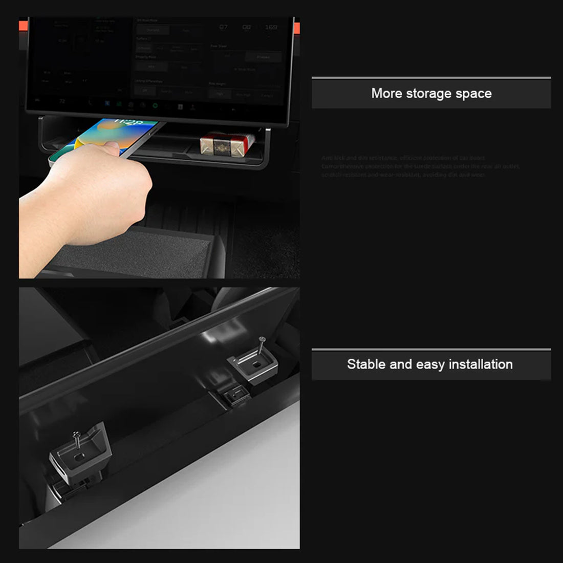 Tespart - Under Screen Hidden Storage Box for Cybertruck