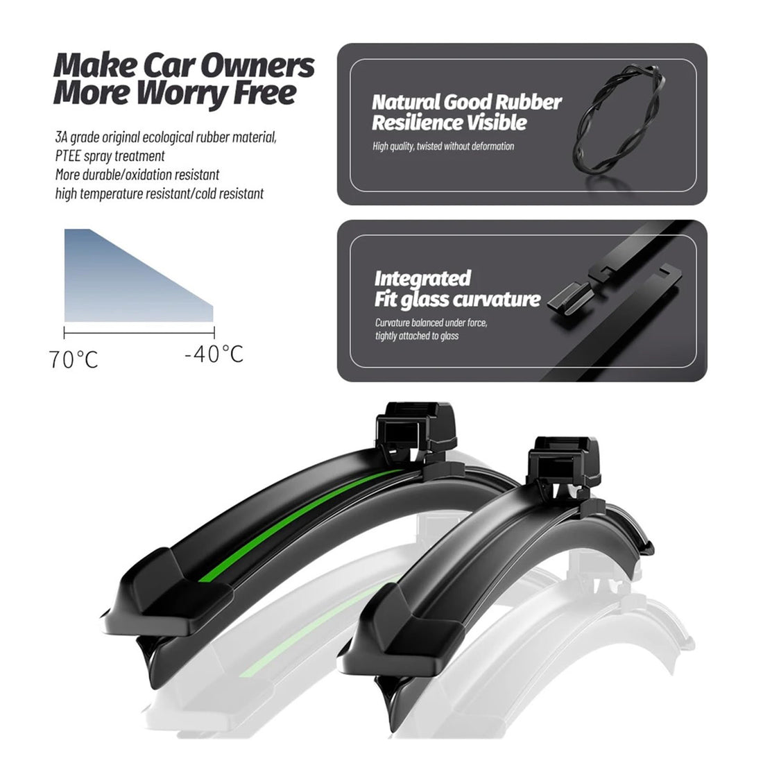 Tespart - Wiper Blades for Tesla Model S (2PCS)