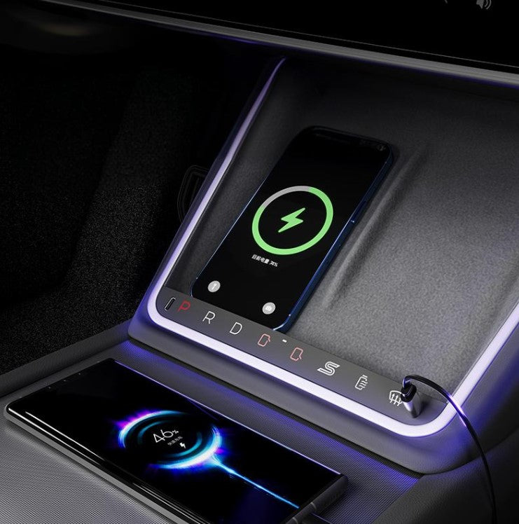 Wireless Charging Smart Button with Ambient Light for Model 3 Highland & New Model Y