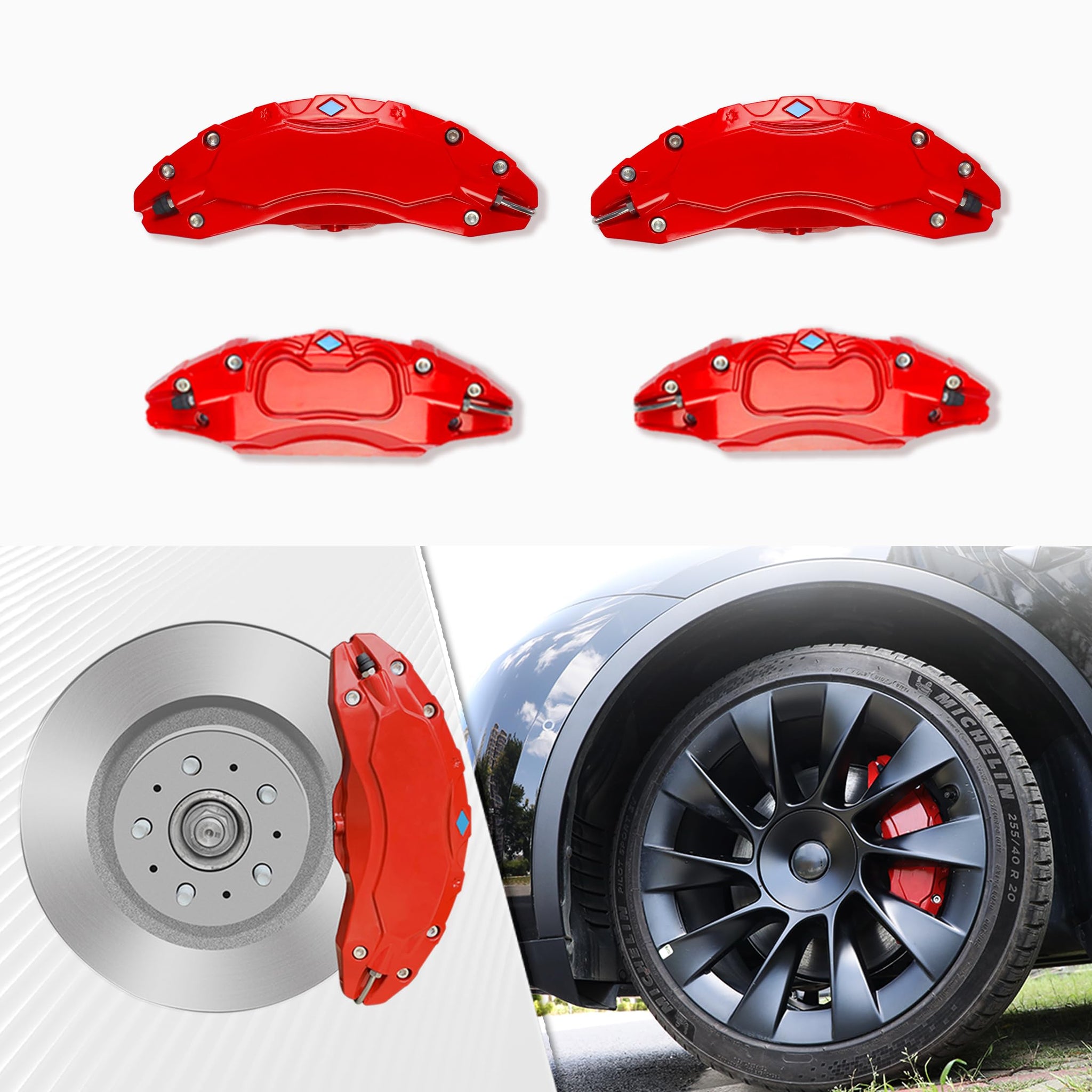 19"/ 20" Wheel Brake Caliper Cover For Tesla Model Y 2020-2024